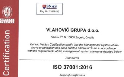 Vlahovic Group Becomes the First ISO 37001 Anti-Bribery Certified PA Consultancy in the EU